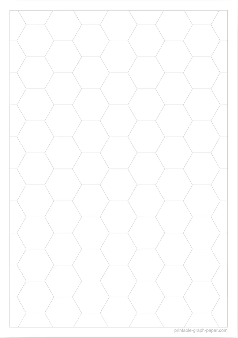 2cm printable hexagonal graph paper