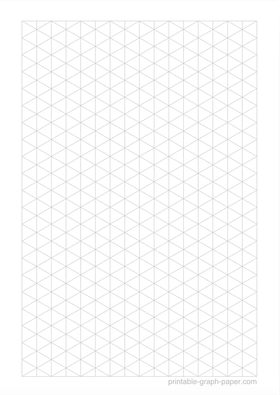 1/4" printable isometric graph paper