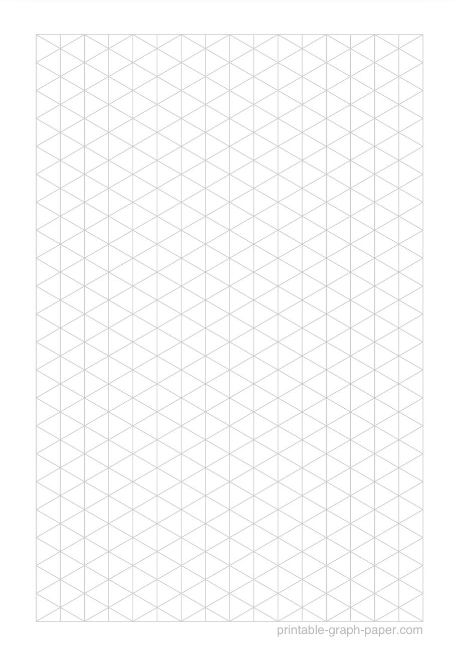 1/5" printable isometric graph paper