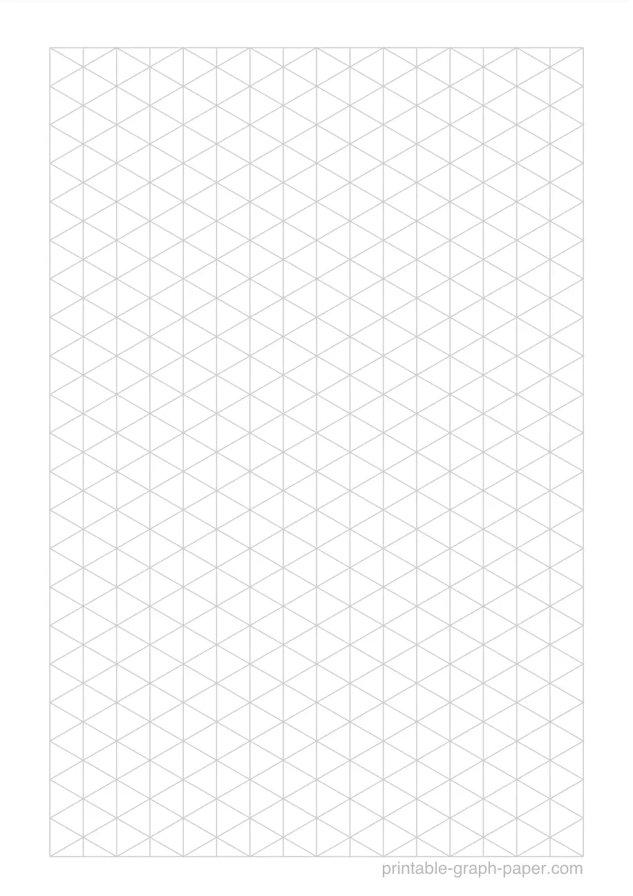 1/5" printable isometric graph paper